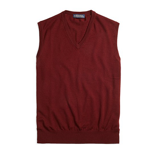 Merino Wool Vest - Red